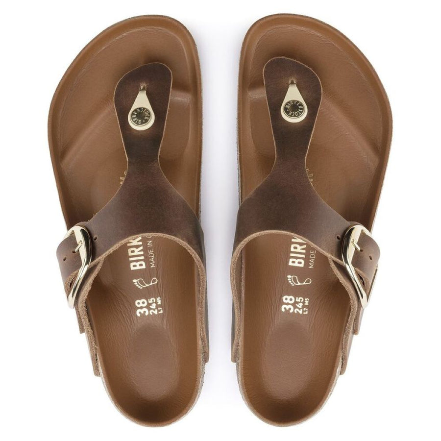 Birkenstock Gizeh Big Buckle LEOI Cognac HEX 1018745 Sandals