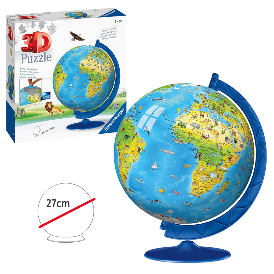 Ravensburger Children's World Globe 180 Pc 3D Puzzle 12338