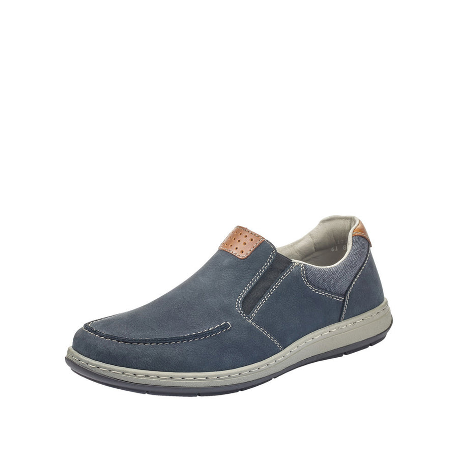 Rieker 17360-15 Blue Leather Casual Shoes