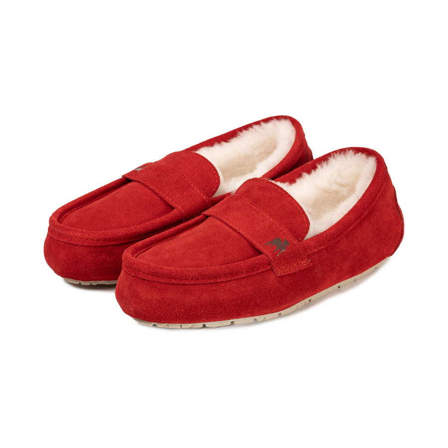 Shepherd of Sweden Denver Red Sheepskin Slippers