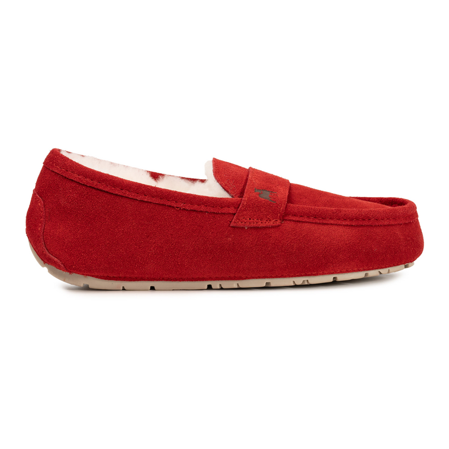 Shepherd of Sweden Denver Red Sheepskin Slippers