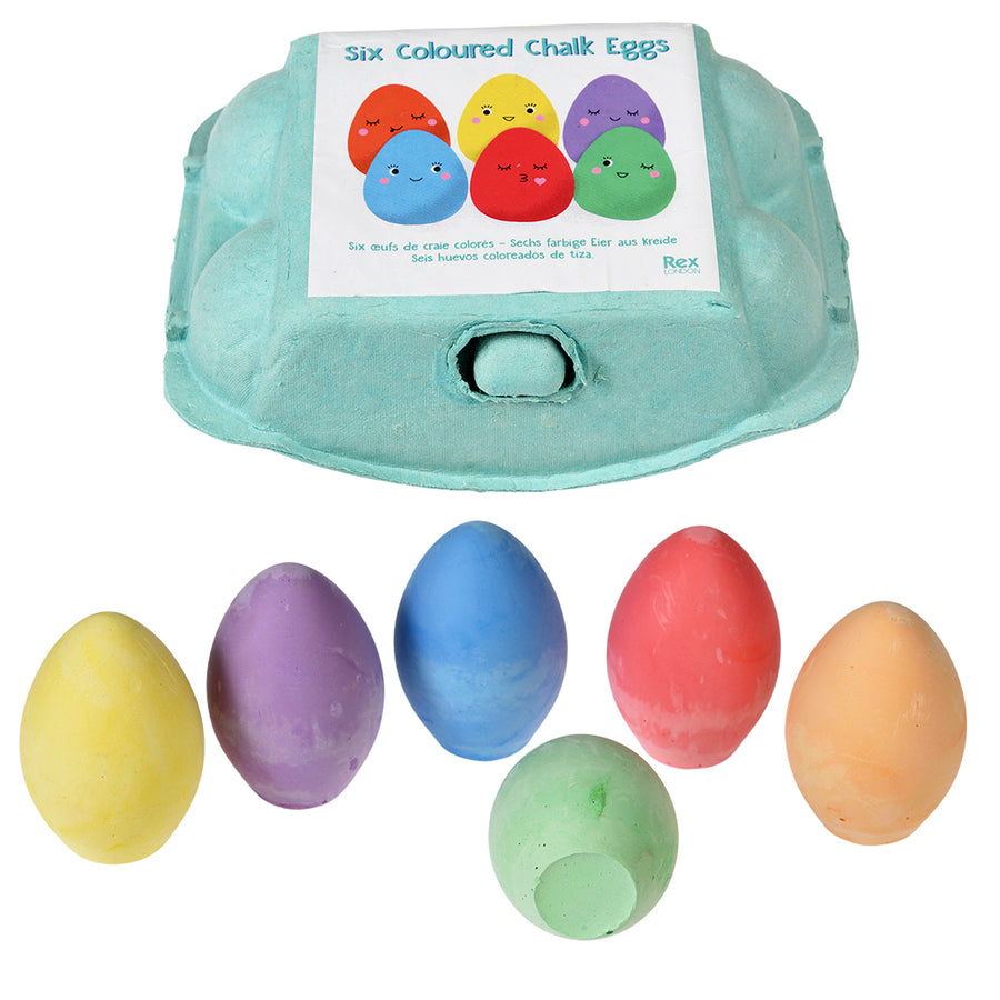 Rex London Six Coloured Chalk Eggs 29358