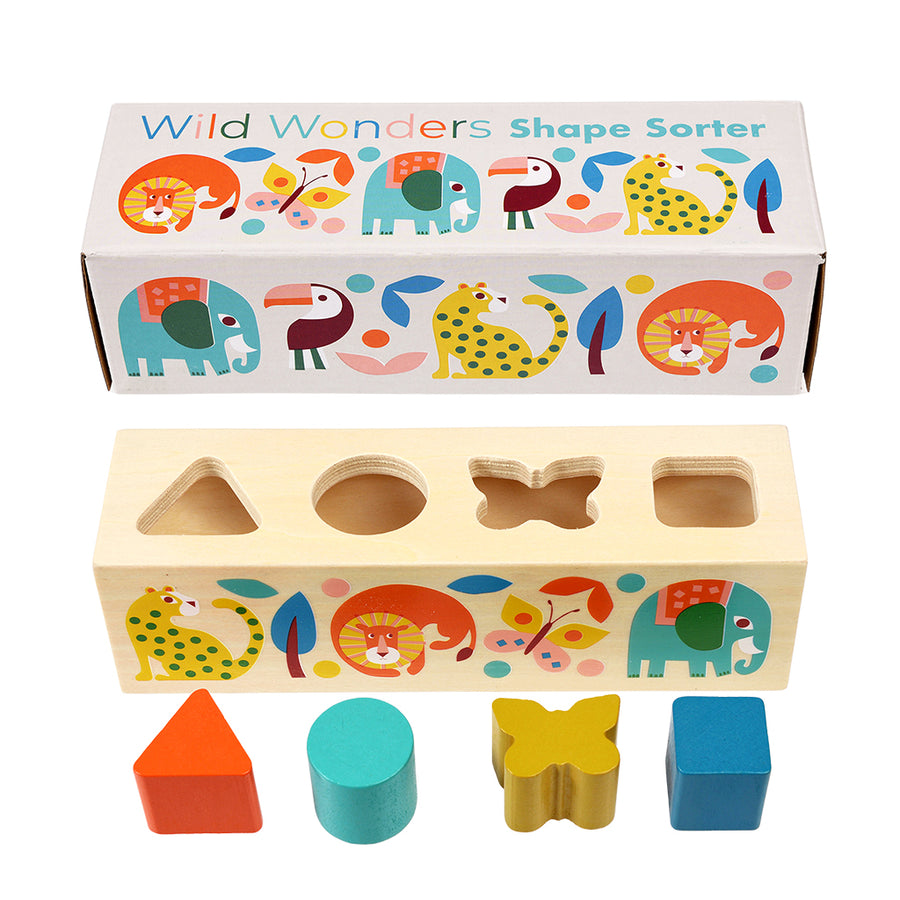 Rex London Wooden Shape Sorter - Wild Wonders 29428