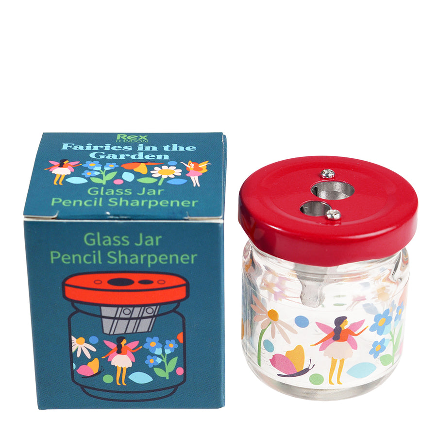 Rex London Glass Jar Pencil Sharpener - Fairies In The Garden 29683