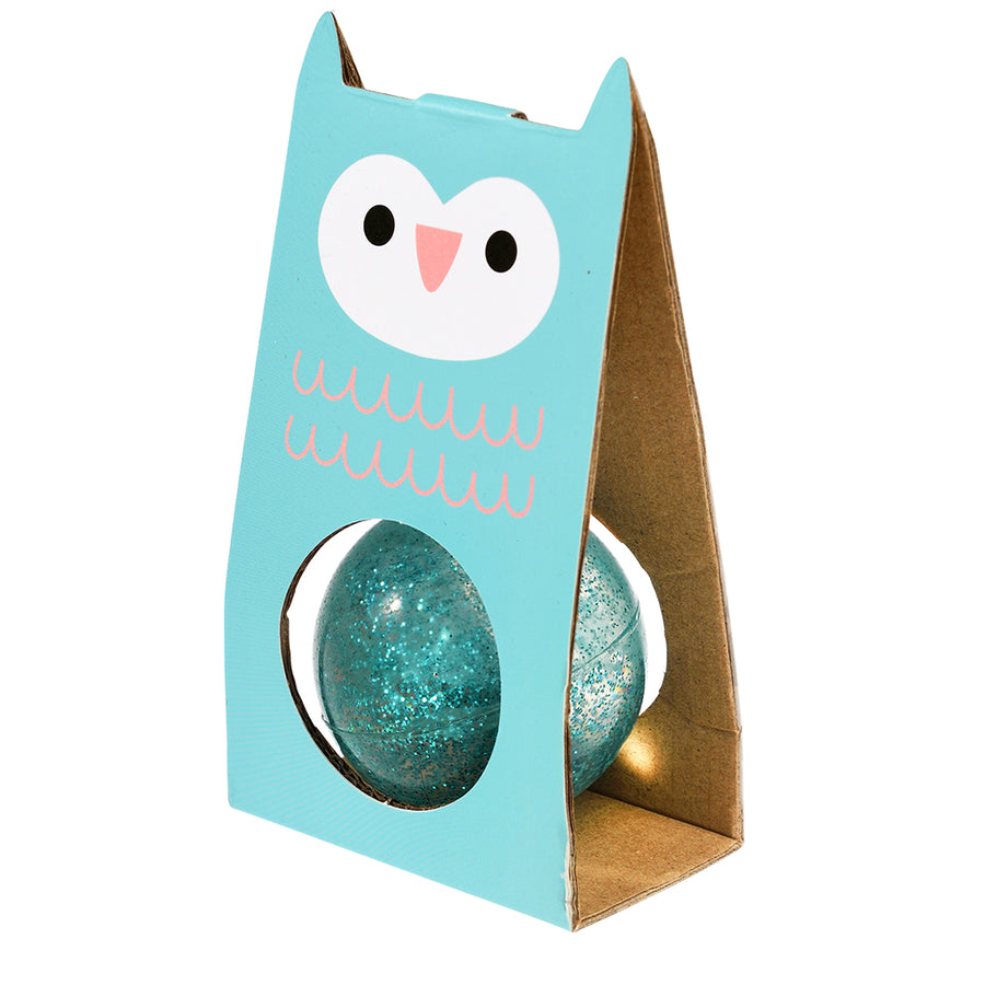 Rex London Glitter Bouncy Ball - Blue Owl 29759