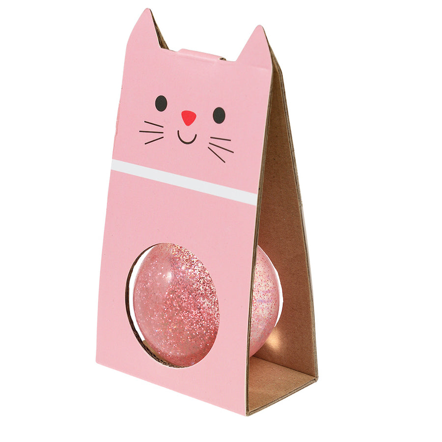 Rex London Glitter Bouncy Ball - Pink Cat 29761