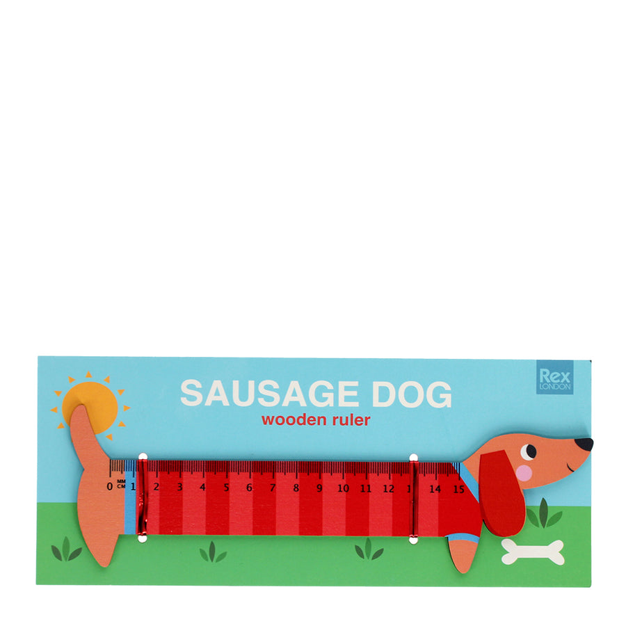 Rex London Wooden Ruler - Sausage Dog 30254