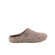 Shepherd of Sweden Cilla Leopard Sheepskin Slippers