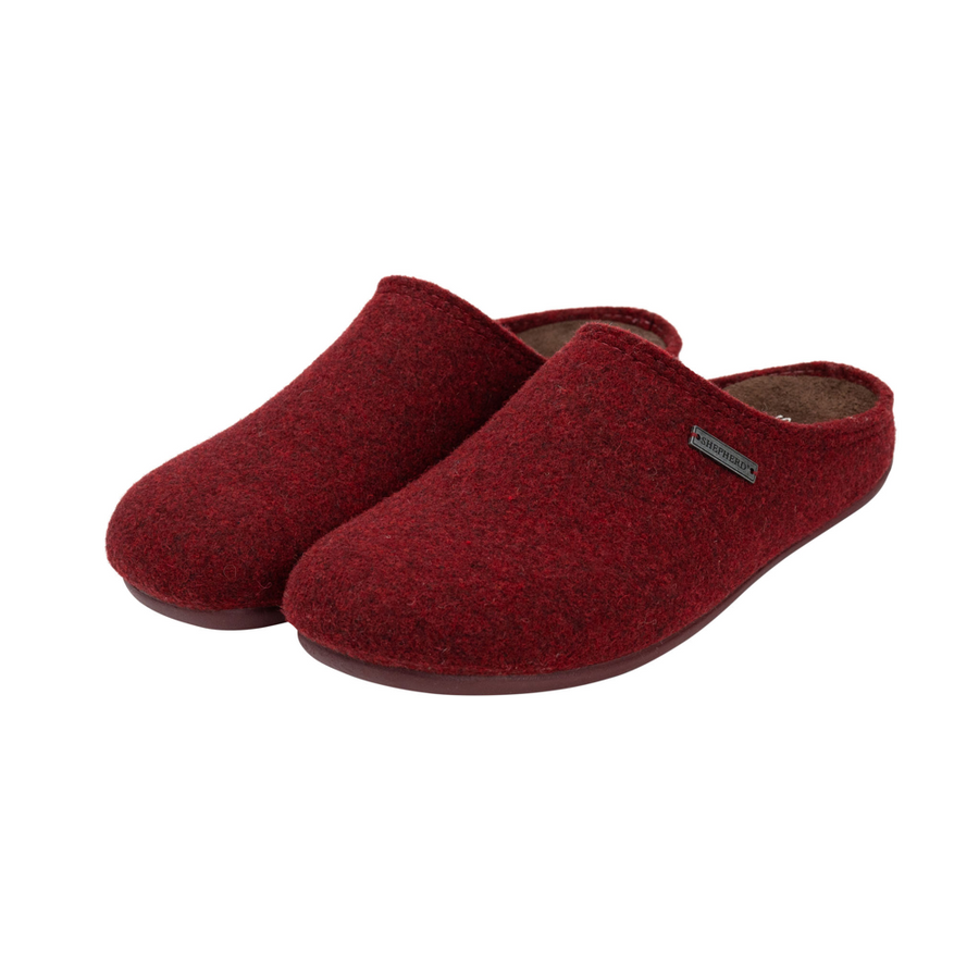 Shepherd of Sweden Cilla Bordeaux Sheepskin Slippers