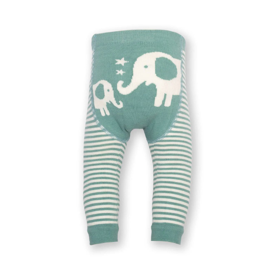 Kite Ele And Me Knit Leggings - Soft Spruce Green & Cream (43-3991-BUH)