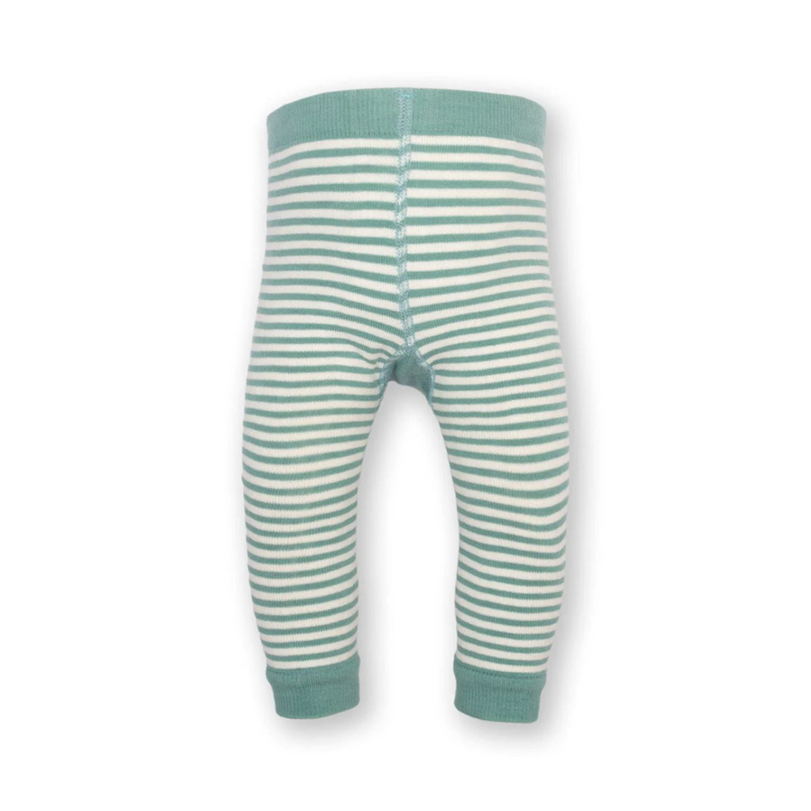 Kite Ele And Me Knit Leggings - Soft Spruce Green & Cream (43-3991-BUH)