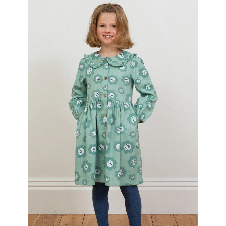 Kite Big Bloom Dolly Collar Dress - Soft Spruce Green (43-9572-OGD)