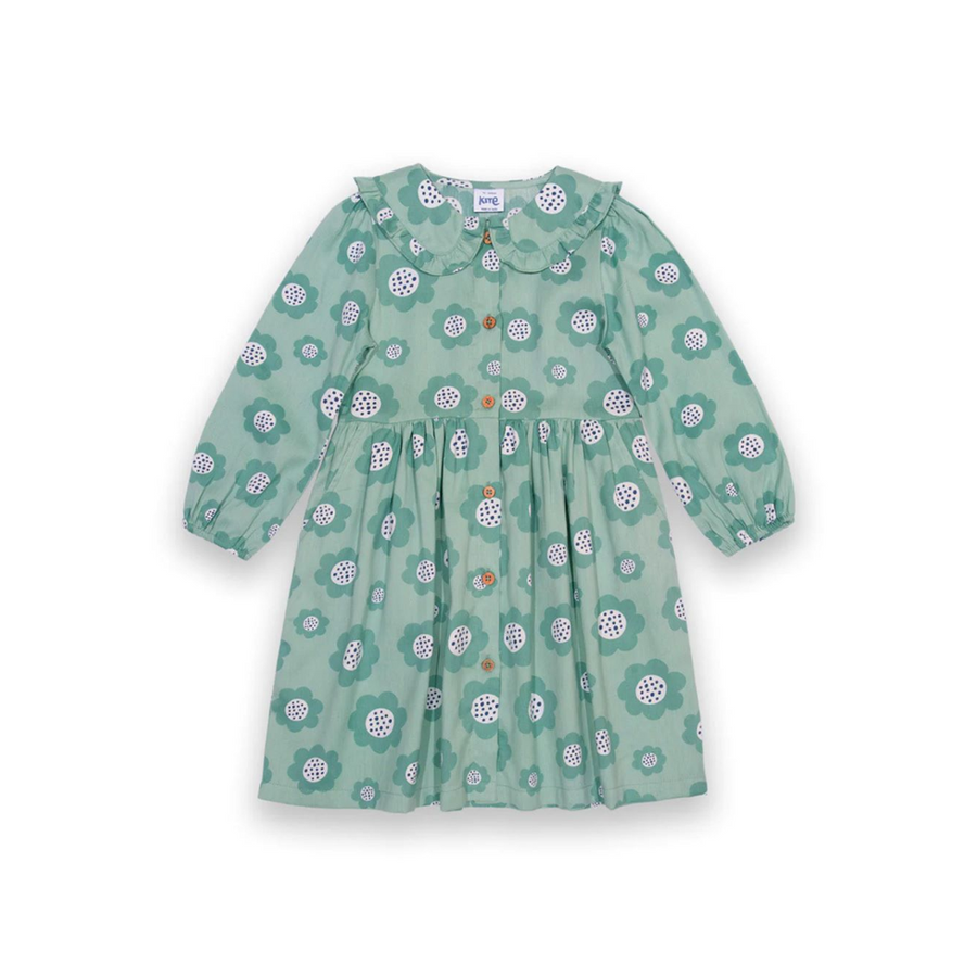 Kite Big Bloom Dolly Collar Dress - Soft Spruce Green (43-9572-OGD)