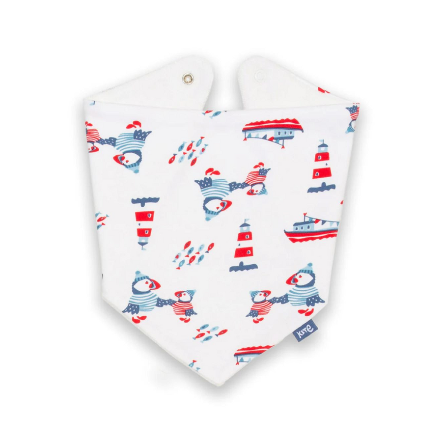 Kite Puffin Pals Bib - Puffin Print (44-1862-BUA)