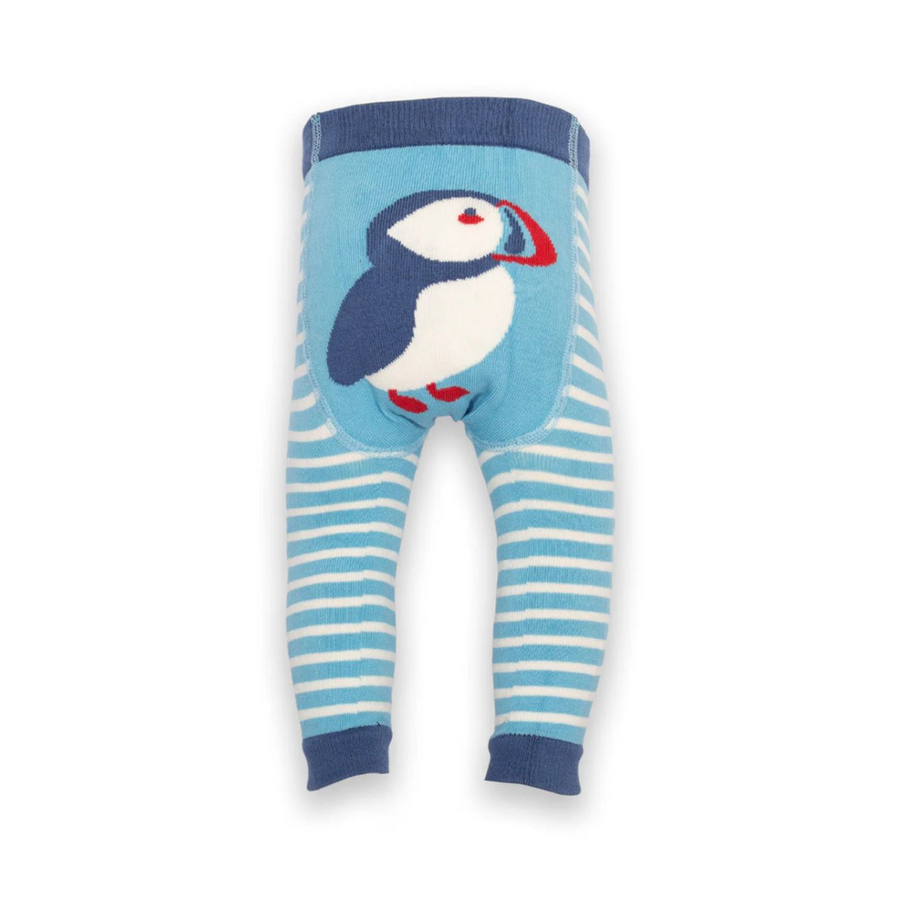 Kite Puffin Knit Leggings - Blue Stripe (44-3602-BUH)