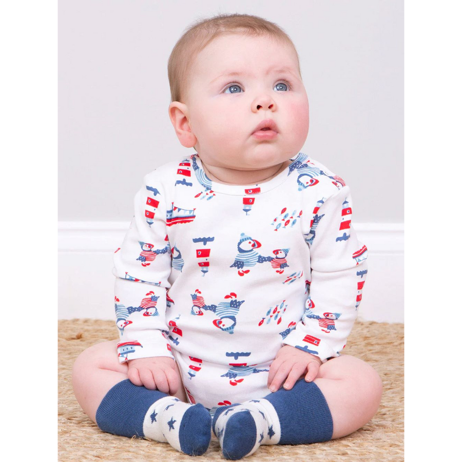 Kite Puffin Pals Bodysuit - Puffin Print (44-8141-BUS)