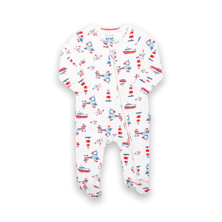 Kite Puffin Pals Sleepsuit - Puffin Print (44-8475-BUS)