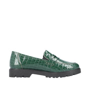 Rieker 45560-54 Green Patent Croc Shoes