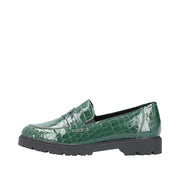 Rieker 45560-54 Green Patent Croc Shoes