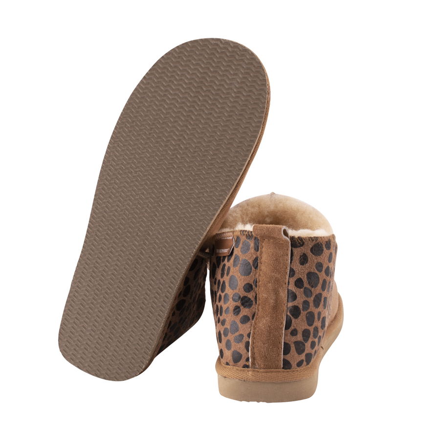 Shepherd of Sweden Annie Leopard Chestnut Slippers