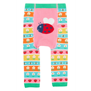 Frugi Little Knitted Leggings - Daisy Fair Isle/Ladybird