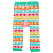 Frugi Little Knitted Leggings - Daisy Fair Isle/Ladybird