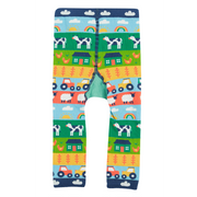 Frugi Little Knitted Leggings - Farm Fair Isle/Tractor