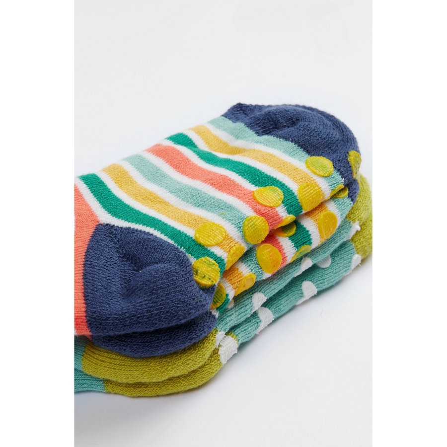 Frugi Grippy Socks 2 Pack - Farm Multipack