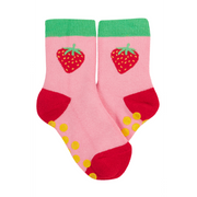 Frugi Grippy Socks 2 Pack - Strawberry Multipack