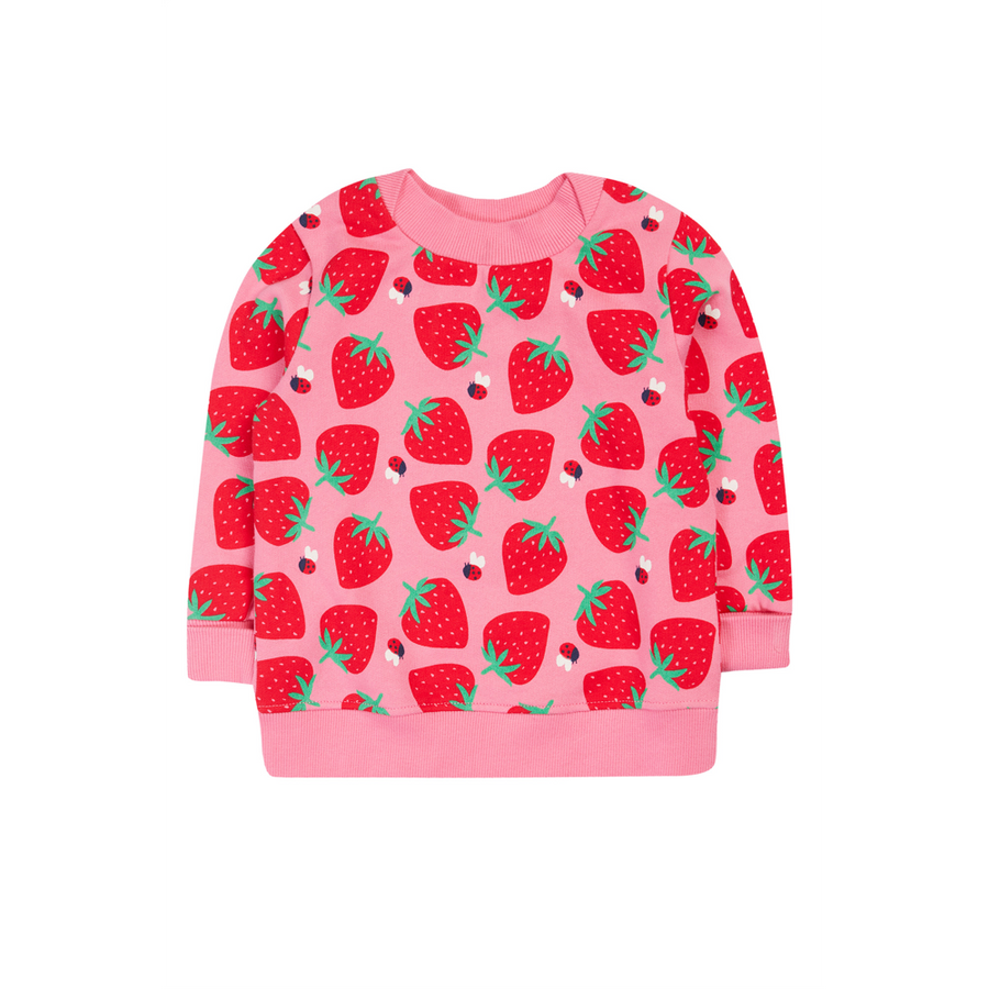 Frugi Easy On Printed Jumper - Strawberry Pals