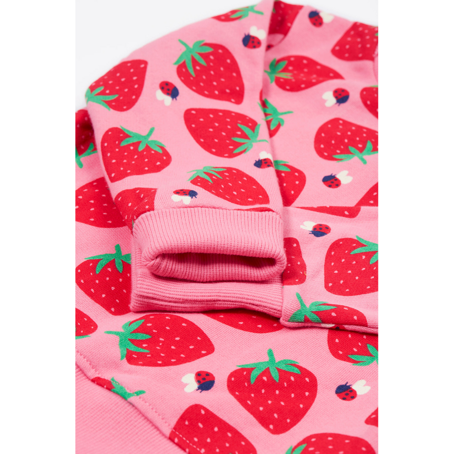 Frugi Easy On Printed Jumper - Strawberry Pals