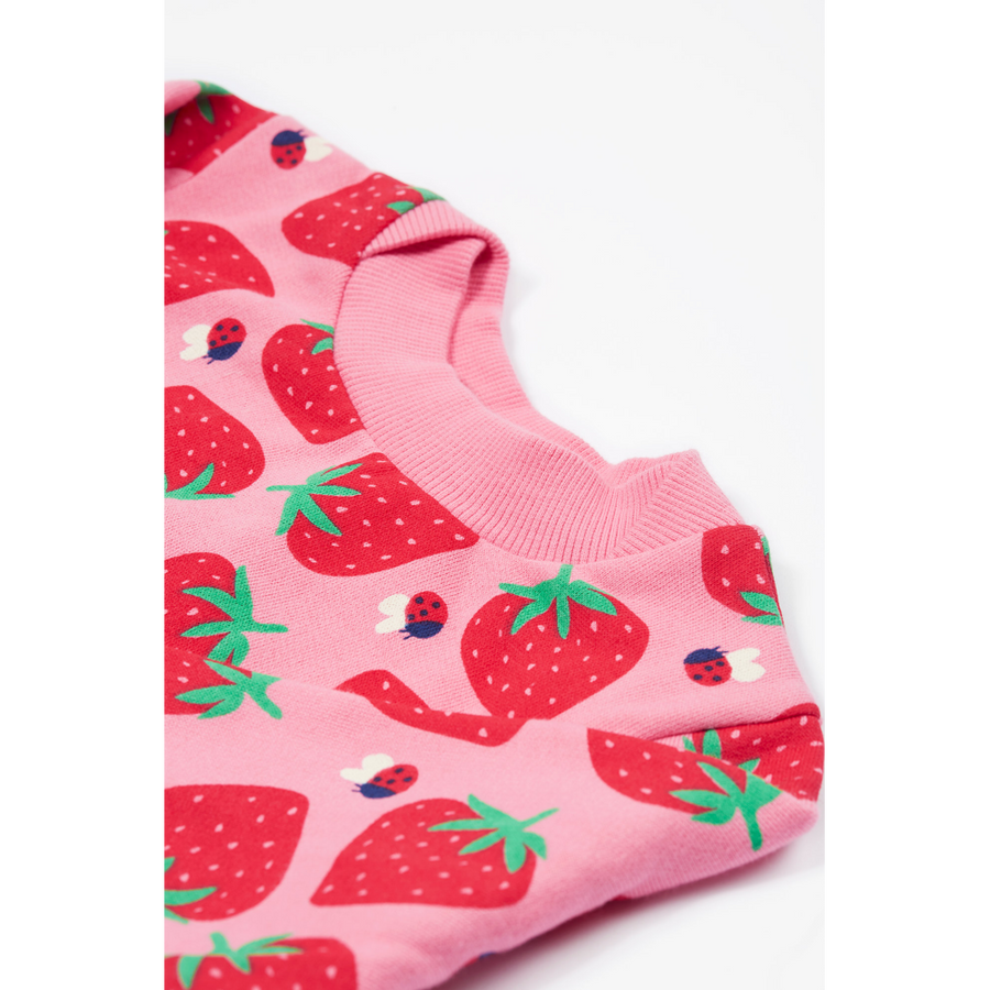 Frugi Easy On Printed Jumper - Strawberry Pals