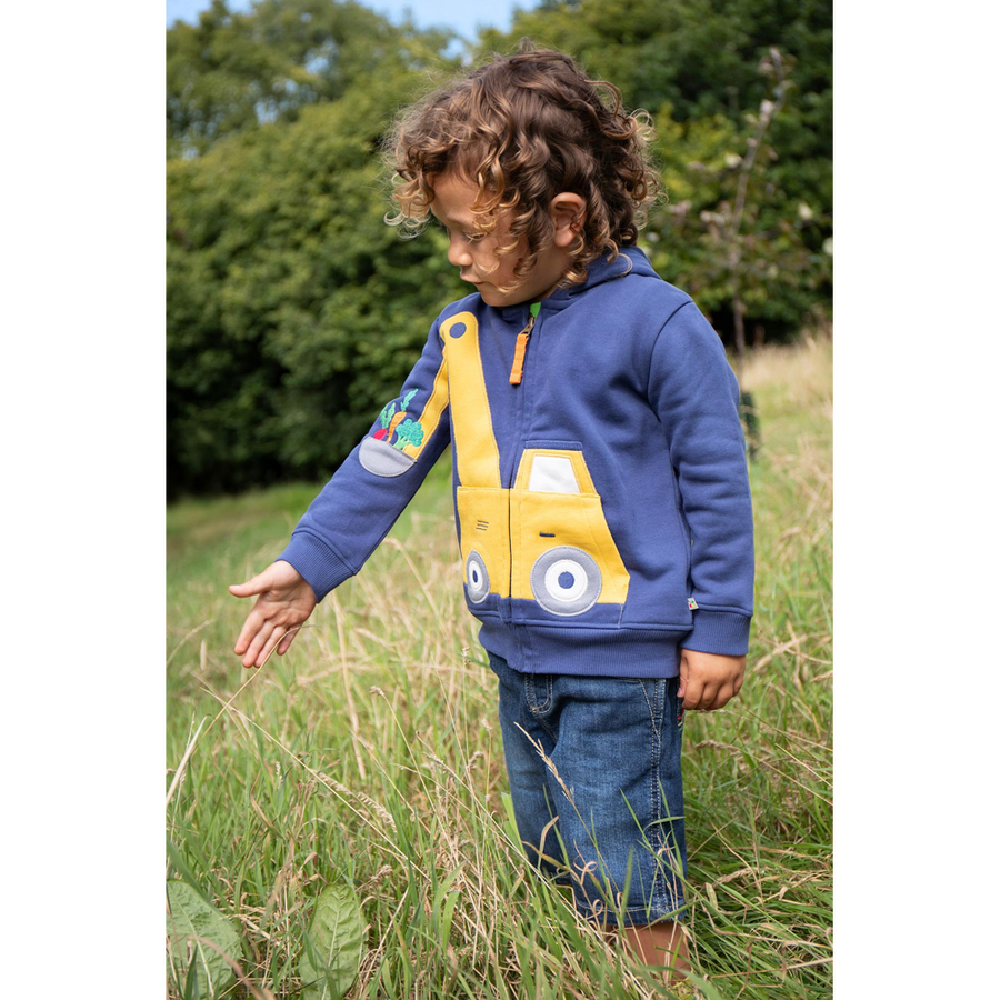 Frugi Carbis Hoodie - Navy Blue/Digger