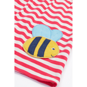 Frugi Little Layla Dress - Watermelon Stripe/Ladybird