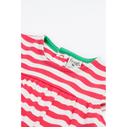 Frugi Little Layla Dress - Watermelon Stripe/Ladybird