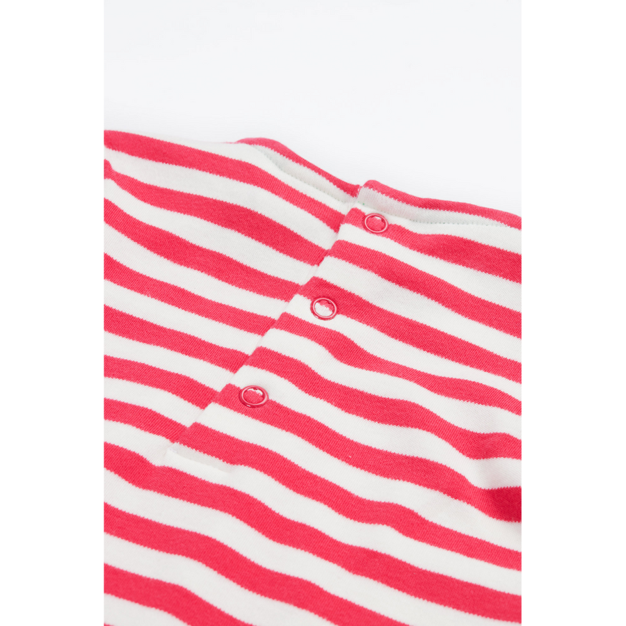 Frugi Little Layla Dress - Watermelon Stripe/Ladybird