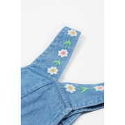 Frugi Hazel Denim Dungaree - Denim/Rainbow