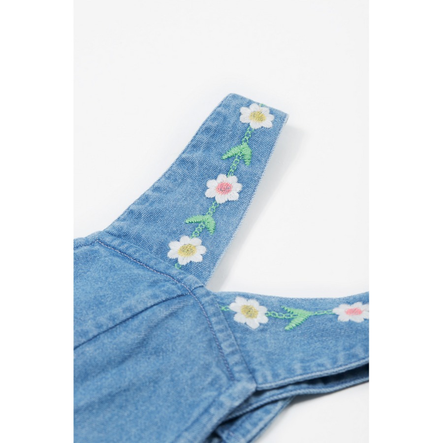 Frugi Hazel Denim Dungaree - Denim/Rainbow