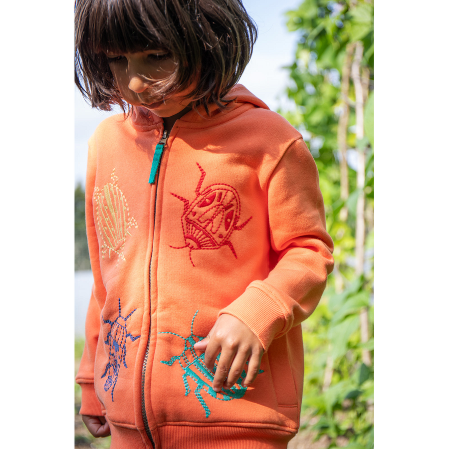 Frugi Blaire Hoodie - Salamander/ Beetles