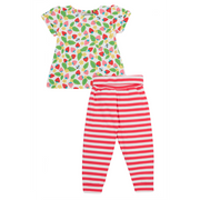 Frugi Wendy Summer Outfit - Strawberry Field/Stripe