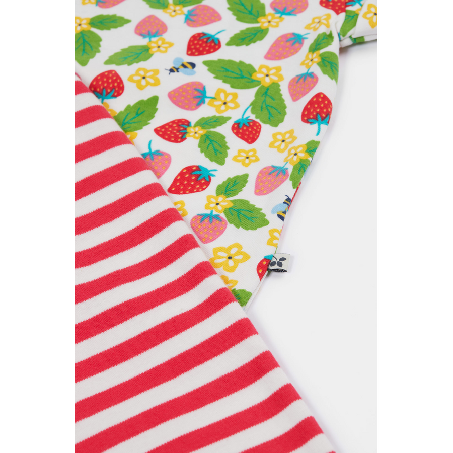 Frugi Wendy Summer Outfit - Strawberry Field/Stripe