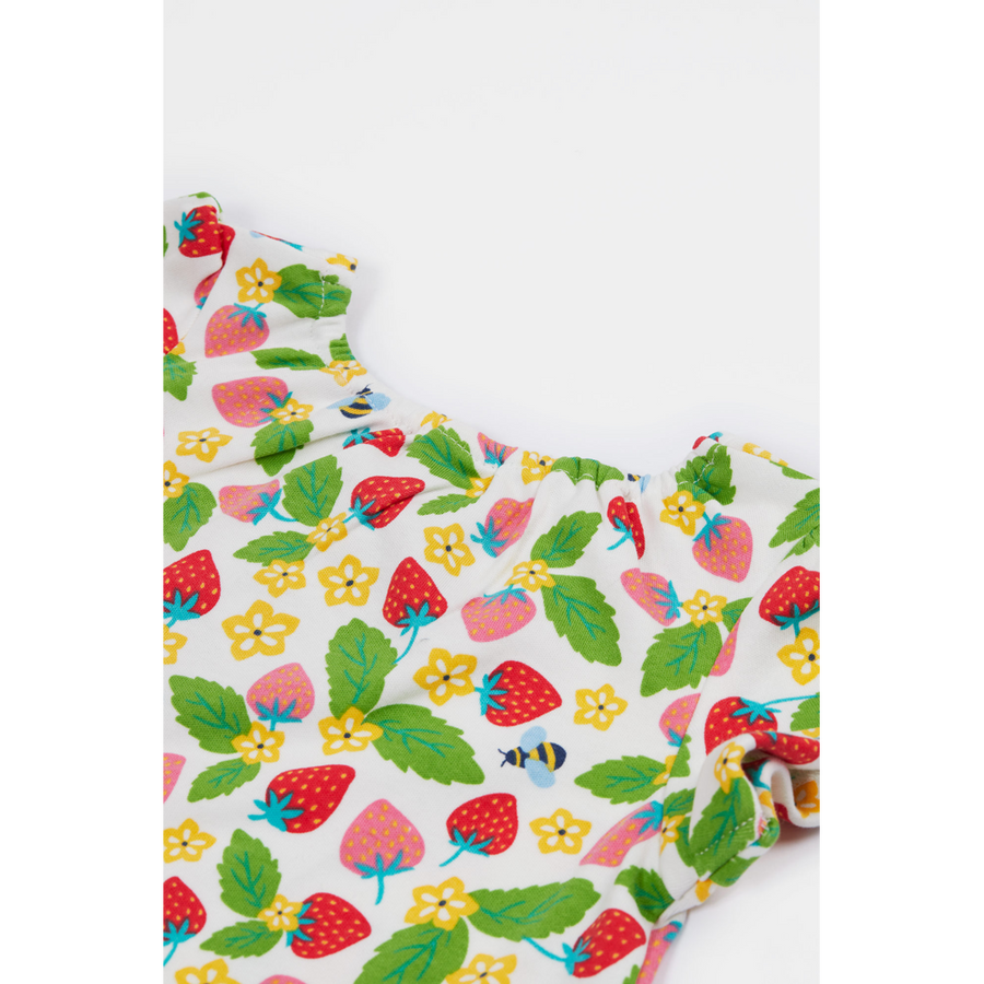 Frugi Wendy Summer Outfit - Strawberry Field/Stripe