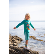 Frugi Stithian Shorts - Bluebird Iguana Stripe