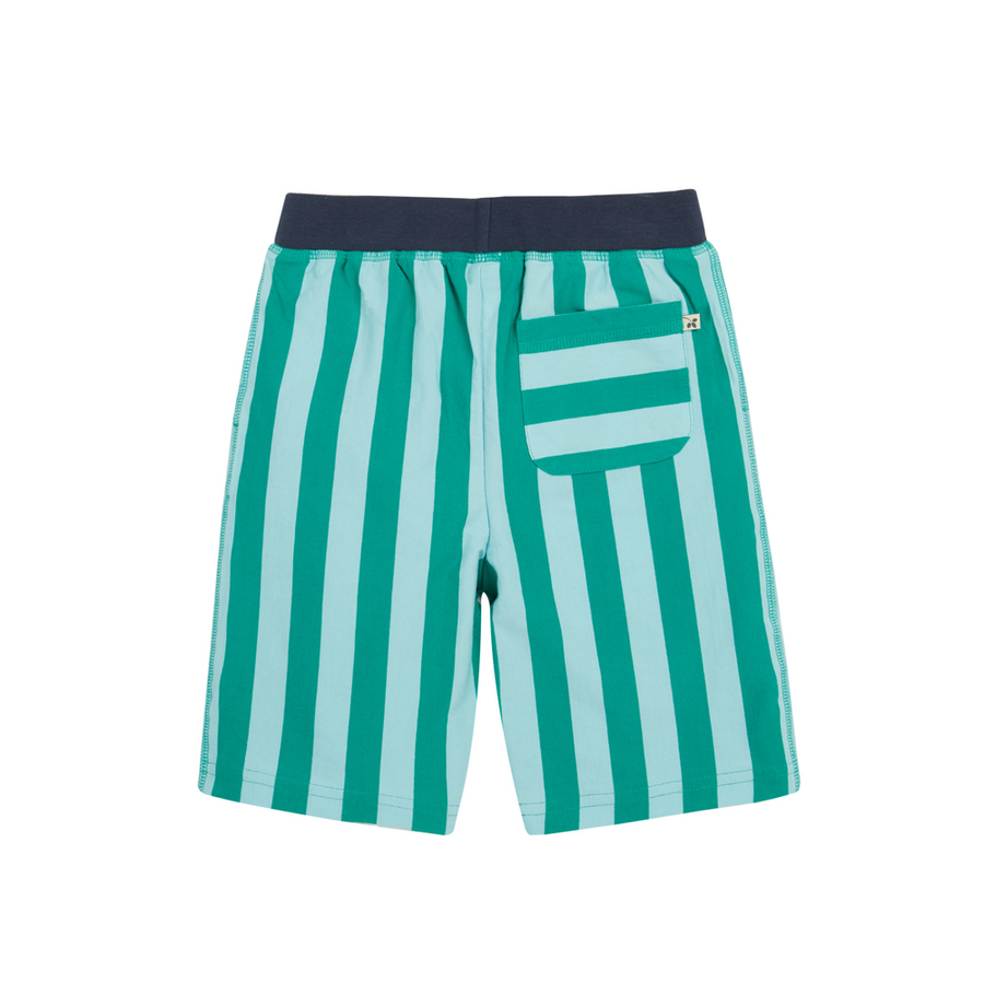 Frugi Stithian Shorts - Bluebird Iguana Stripe