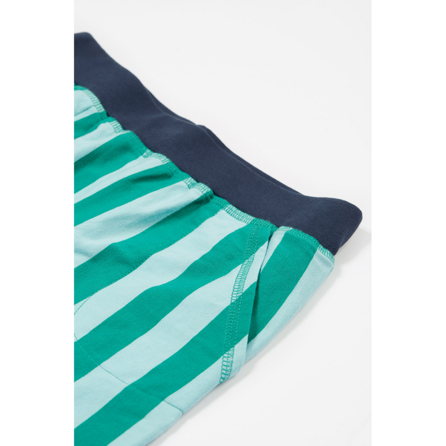 Frugi Stithian Shorts - Bluebird Iguana Stripe