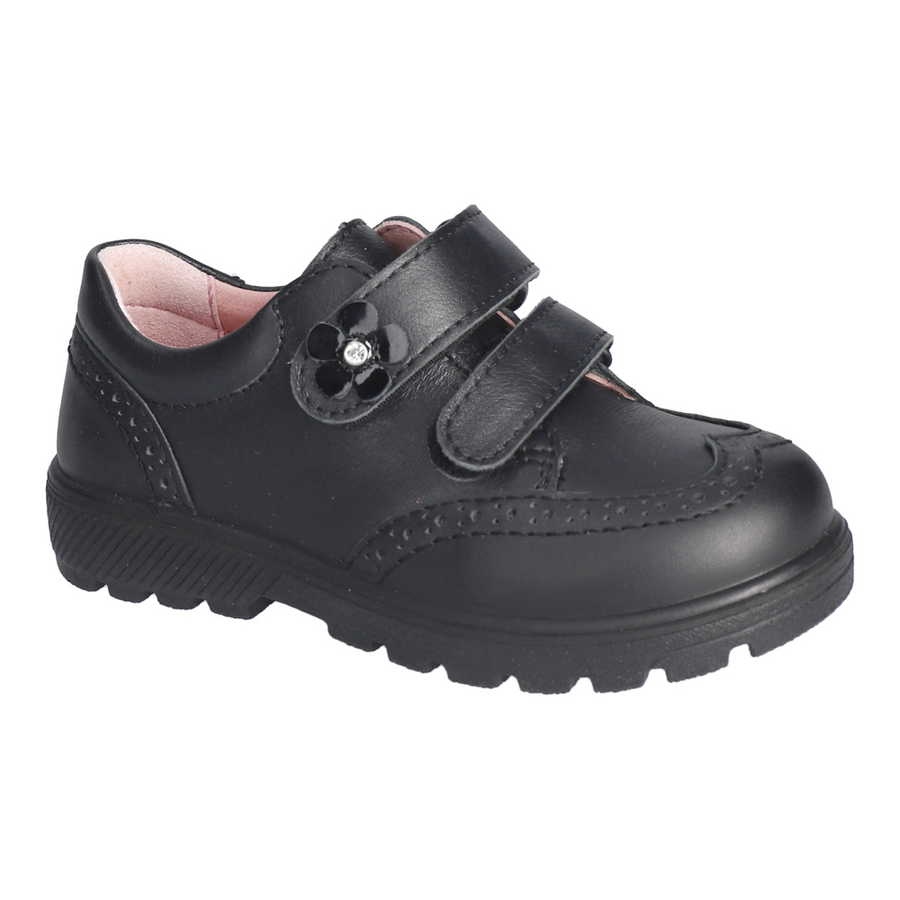 Ricosta Avery Black Leather School Shoes