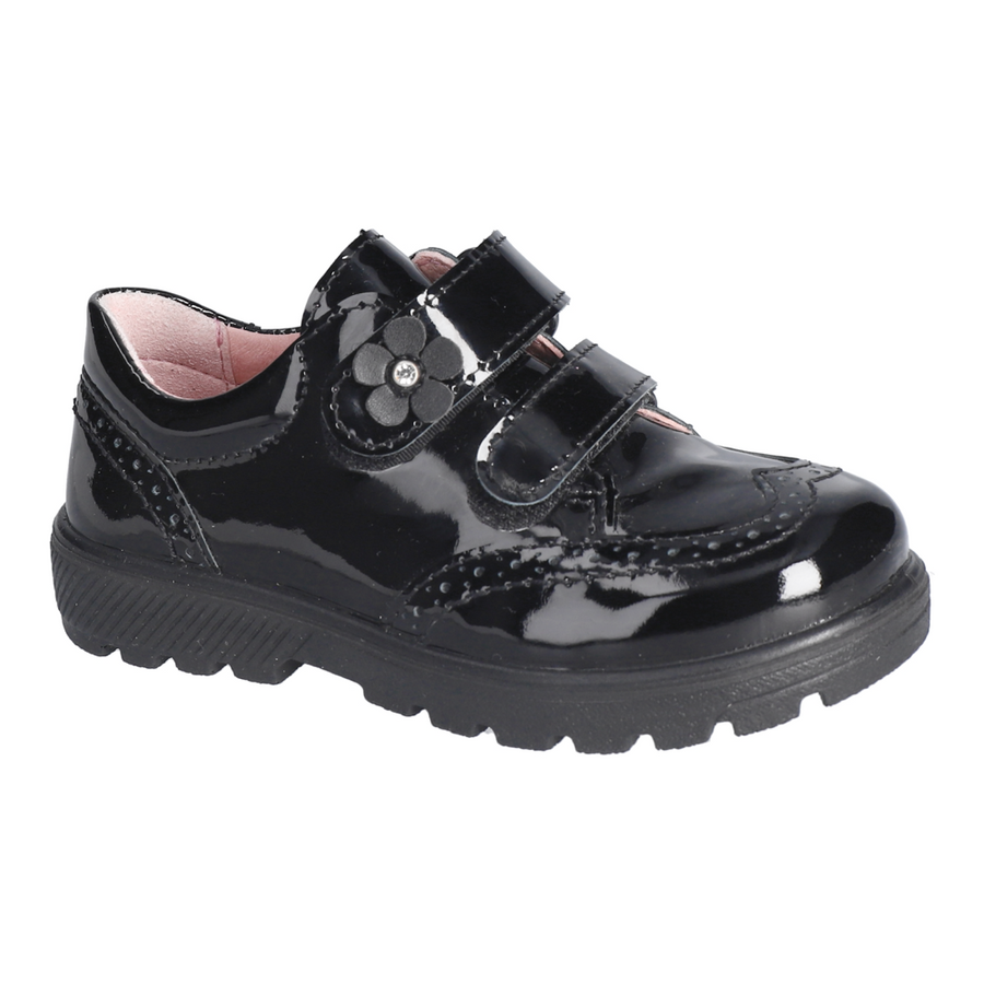 Ricosta Avery Black Patent School Shoes