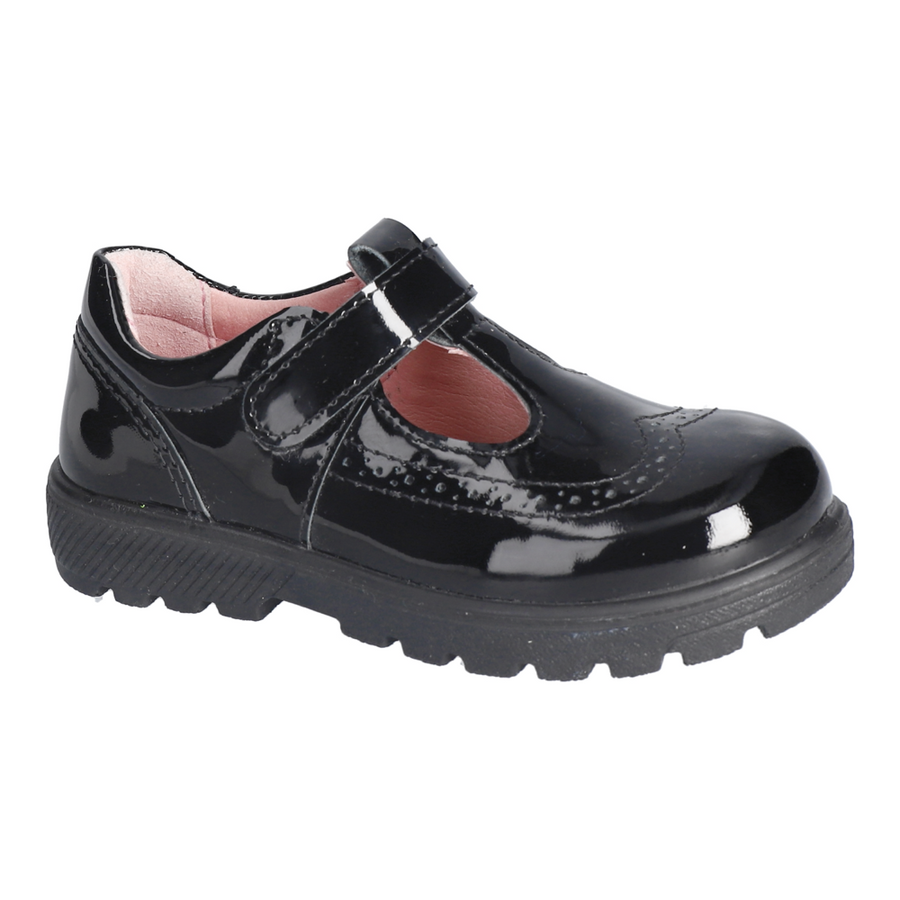 Ricosta Amanda Black Patent School Shoes