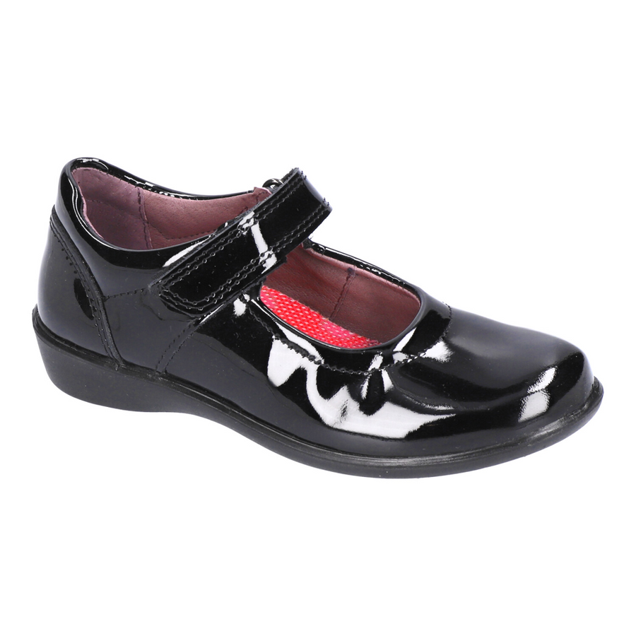 Ricosta Beth Black Patent School Shoes - Medium Fit