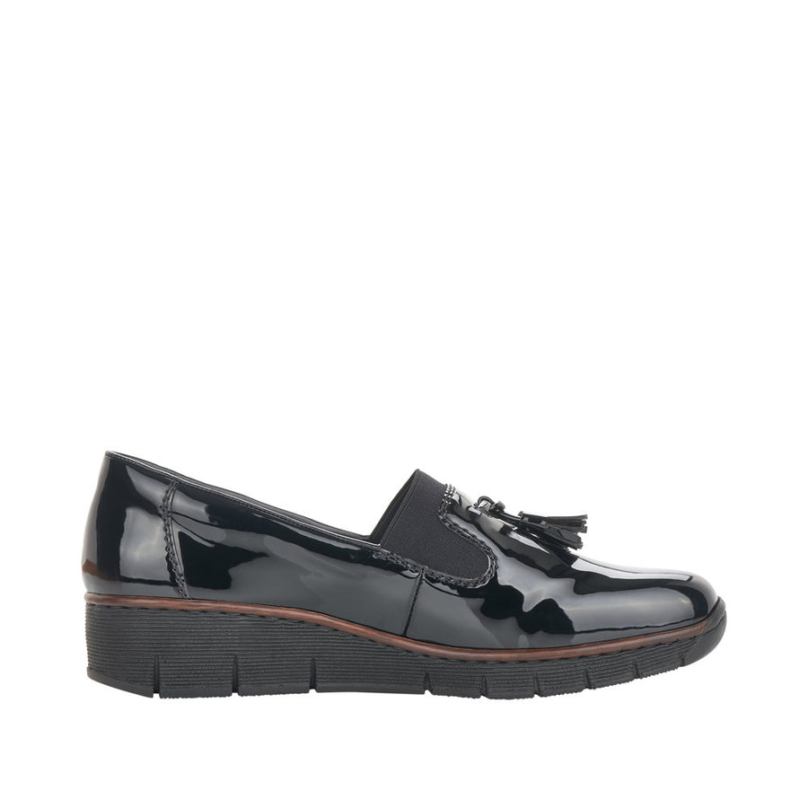 Rieker 53751-00 Black Patent Shoes